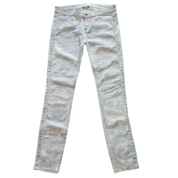 IRO Damia camo print ubran chic paint splatter denim low rise skinny jeans Sz 28 - Picture 1 of 9